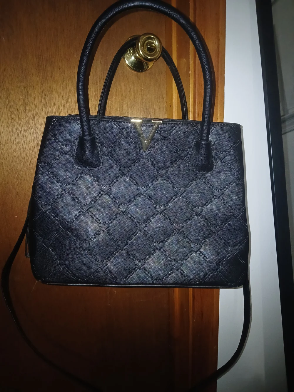 Grossi heart quilted satchel